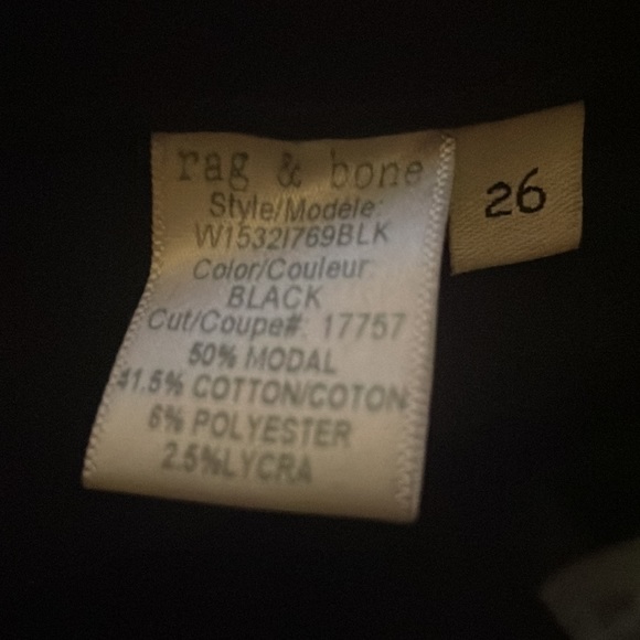 rag &  bone High Rise Skinny Black Jeans. - Picture 6 of 9